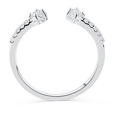 Open Ring with Cubic Zirconia in Sterling Silver Open Ring with Cubic Zirconia in Sterling Silver