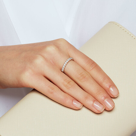 Ring with Cubic Zirconias in Sterling Silver Ring with Cubic Zirconias in Sterling Silver