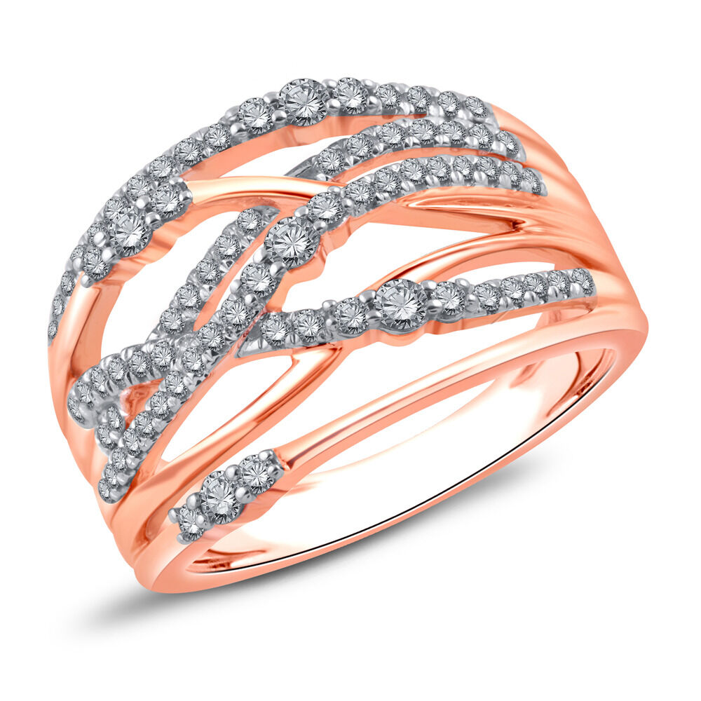 Ring with 0.50 Carat TW of Diamonds in 10ct Rose Gold