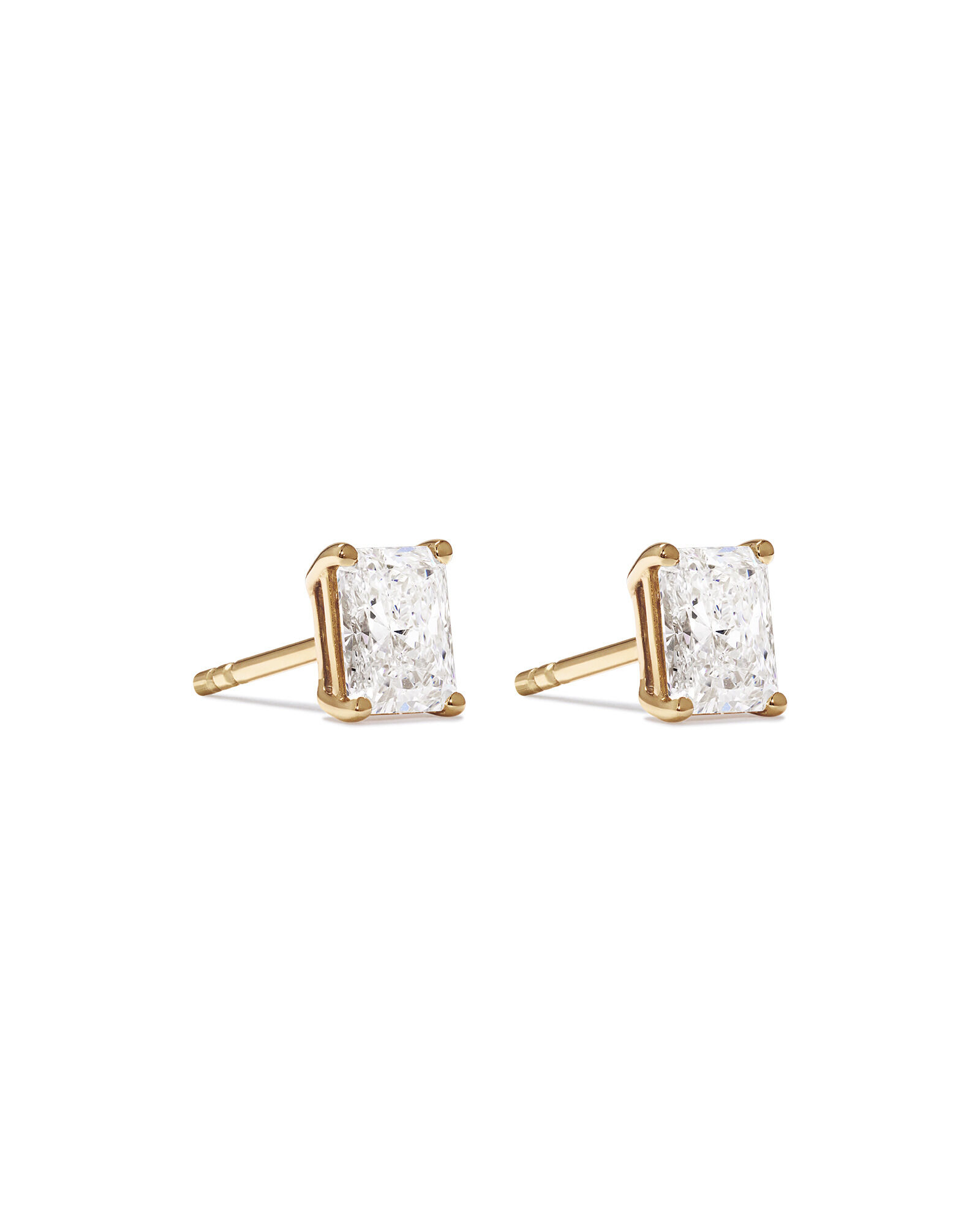 One carat total weight online diamond stud earrings