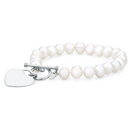 Bracelet with Cultured Freshwater Pearls in Sterling Silver Bracelet with Cultured Freshwater Pearls in Sterling Silver