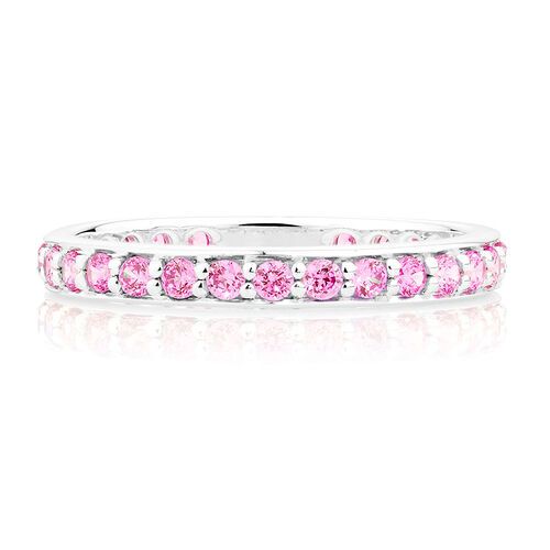 Pink Cubic Zirconia Stack Ring