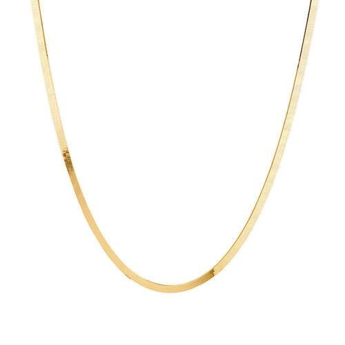 Adjustable 43-48cm (16-18") Herringbone Snake Chain In 10kt Yellow Gold