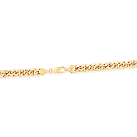 45cm (18”) 6.7 Width Hollow Miami Curb Chain in 10kt Yellow Gold 45cm (18”) 6.7 Width Hollow Miami Curb Chain in 10kt Yellow Gold