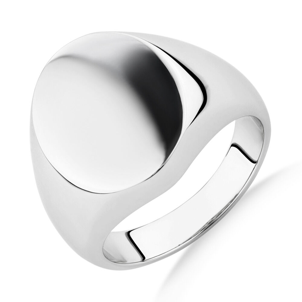 Oval Signet Ring in Sterling Silver