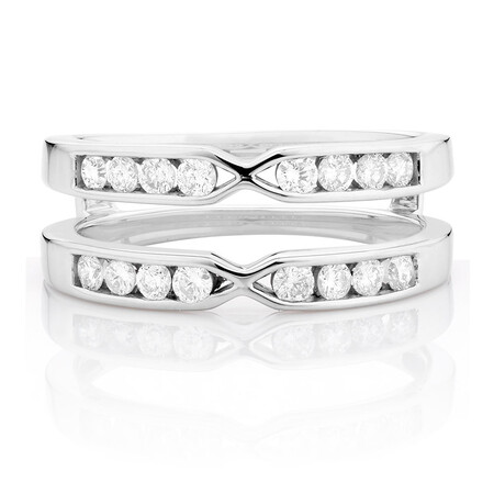 Enhancer Ring with 1/2 Carat TW of Diamonds in 14ct White Gold Enhancer Ring with 1/2 Carat TW of Diamonds in 14ct White Gold