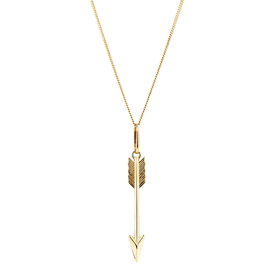 Gold arrow pendant