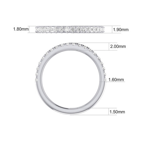 Wedding Band with 0.34 Carat TW of Diamonds in 14ct White Gold Wedding Band with 0.34 Carat TW of Diamonds in 14ct White Gold