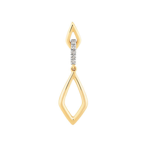 Drop Earrings in 0.10 Carat TW of Diamonds in 10kt Yellow Gold