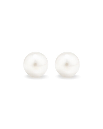 Stud Earrings with 6mm Button Cultured Freshwater Pearls in Sterling Silver Stud Earrings with 6mm Button Cultured Freshwater Pearls in Sterling Silver