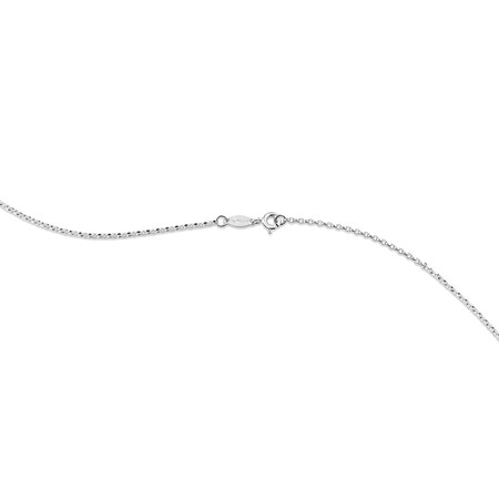 50cm (20") 1mm-1.5mm Width Diamond Cut Belcher Chain in 18kt White Gold 50cm (20") 1mm-1.5mm Width Diamond Cut Belcher Chain in 18kt White Gold