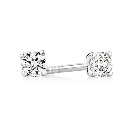 Stud Earrings with 0.15 Carat TW of Diamonds in 10kt White Gold Stud Earrings with 0.15 Carat TW of Diamonds in 10kt White Gold
