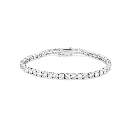 Tennis Bracelet with Cubic Zirconia in Sterling Silver