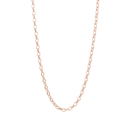 50cm (20") Oval Belcher Chain in 10ct Rose Gold 50cm (20") Oval Belcher Chain in 10ct Rose Gold