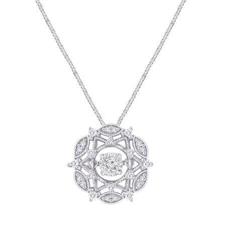 Everlight Pendant With 0.20 Carat TW Of Diamonds In 10ct White Gold Everlight Pendant With 0.20 Carat TW Of Diamonds In 10ct White Gold