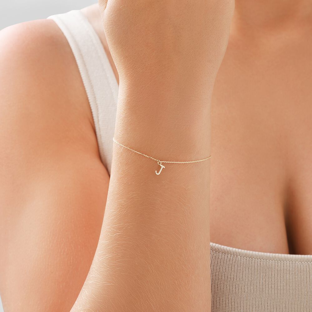 J initial bracelet discount
