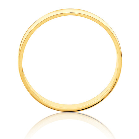 Reverse Bevelled Wedding Band in 10ct Yellow Gold Reverse Bevelled Wedding Band in 10ct Yellow Gold