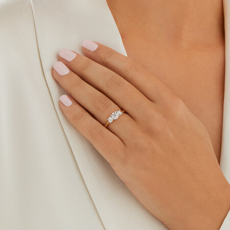 Engagement Ring with 1 Carat TW of Diamonds in 14kt Yellow/White Gold Engagement Ring with 1 Carat TW of Diamonds in 14kt Yellow/White Gold