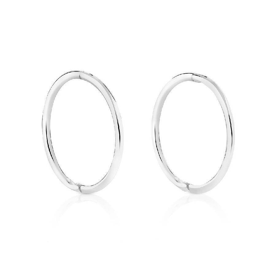 14mm Sleeper Earrings in Sterling Silver