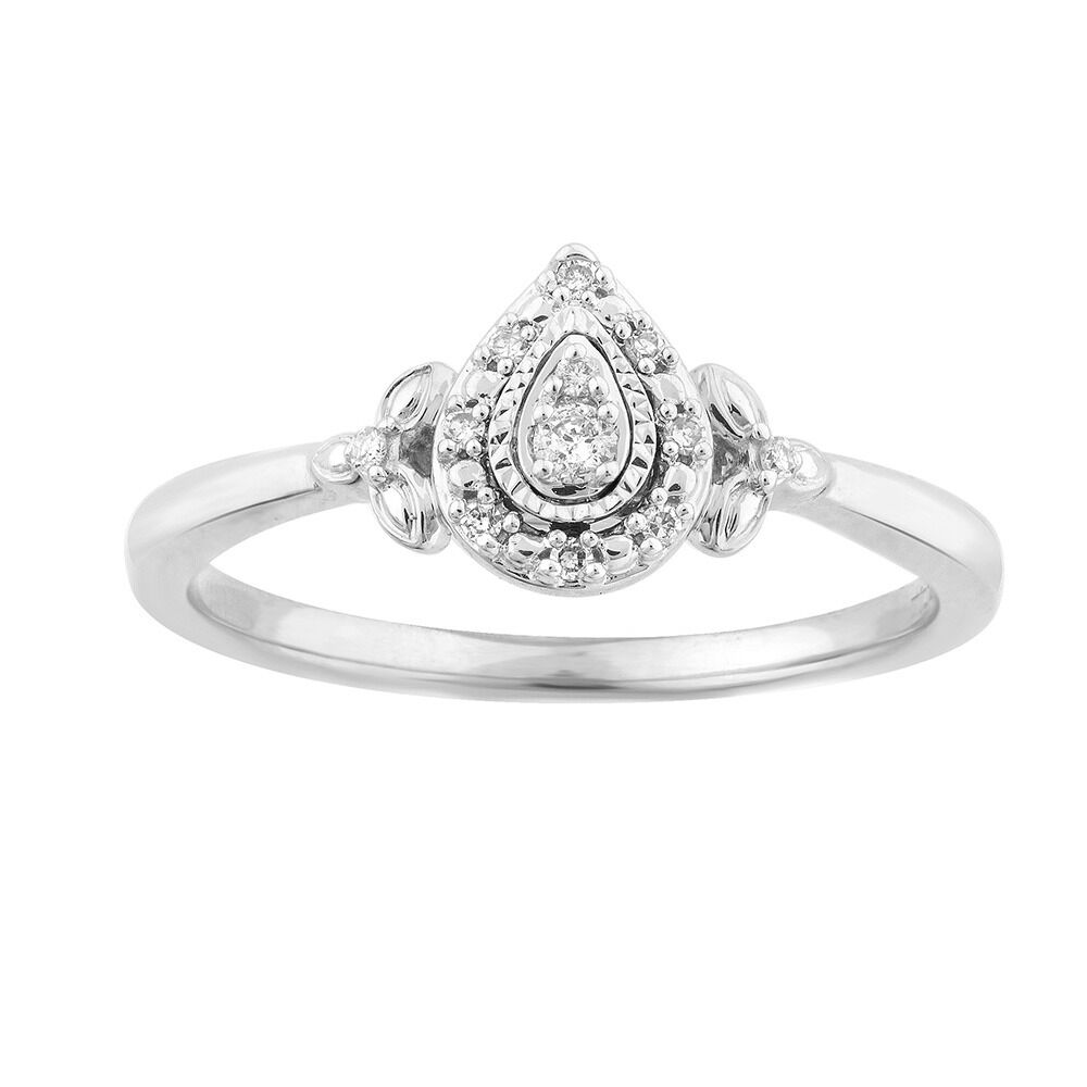 Ring with 1/2 Carat TW of Diamonds in 10ct White Gold