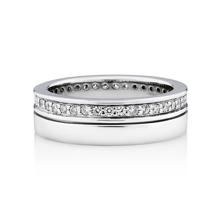 Gents Ring with Cubic Zirconias in Sterling Silver Gents Ring with Cubic Zirconias in Sterling Silver