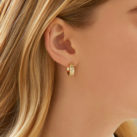 Hoop Earrings in 10ct Yellow Gold Hoop Earrings in 10ct Yellow Gold