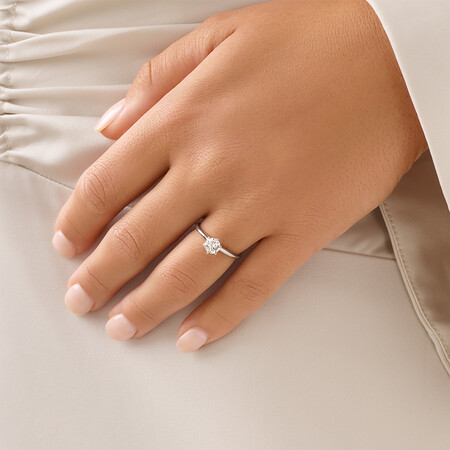 Michael Hill Solitaire Engagement Ring with a 0.70 Carat TW Diamond with the De Beers Code of Origin in Platinum Michael Hill Solitaire Engagement Ring with a 0.70 Carat TW Diamond with the De Beers Code of Origin in Platinum