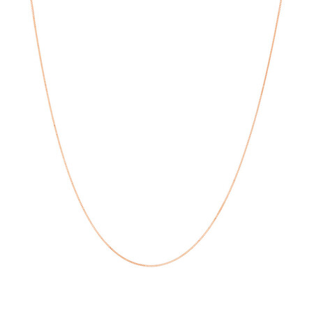 50cm (20") Box Chain in 10kt Rose Gold