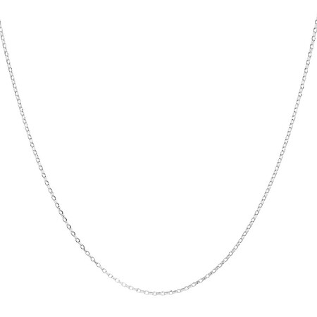 50cm (20") Hollow Belcher Chain in 10kt White Gold
