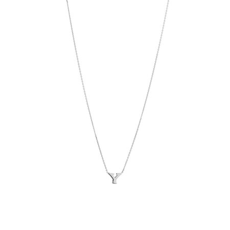"Y" Initial Necklace in Sterling Silver "Y" Initial Necklace in Sterling Silver