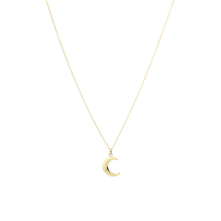 Moon Pendant in 10kt Yellow Gold