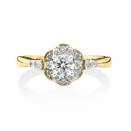 Evermore Engagement Ring with 0.60 TW of Diamonds in 10ct Yellow Gold Evermore Engagement Ring with 0.60 TW of Diamonds in 10ct Yellow Gold