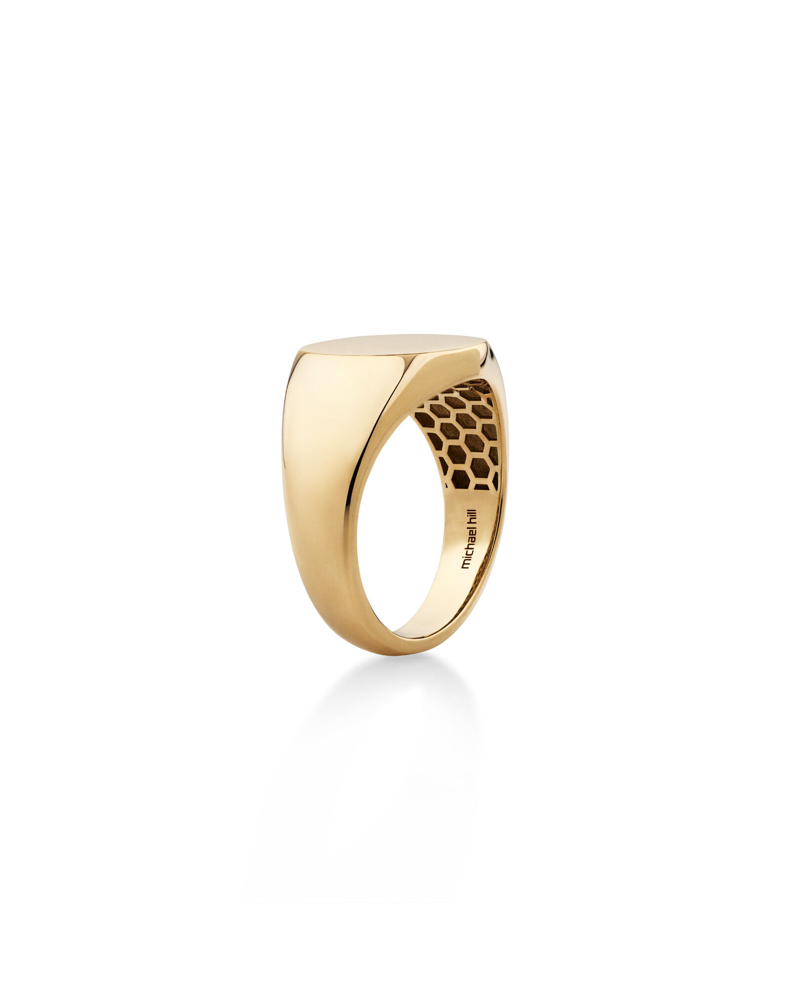 Men s Oval Signet Ring in 10kt Yellow Gold