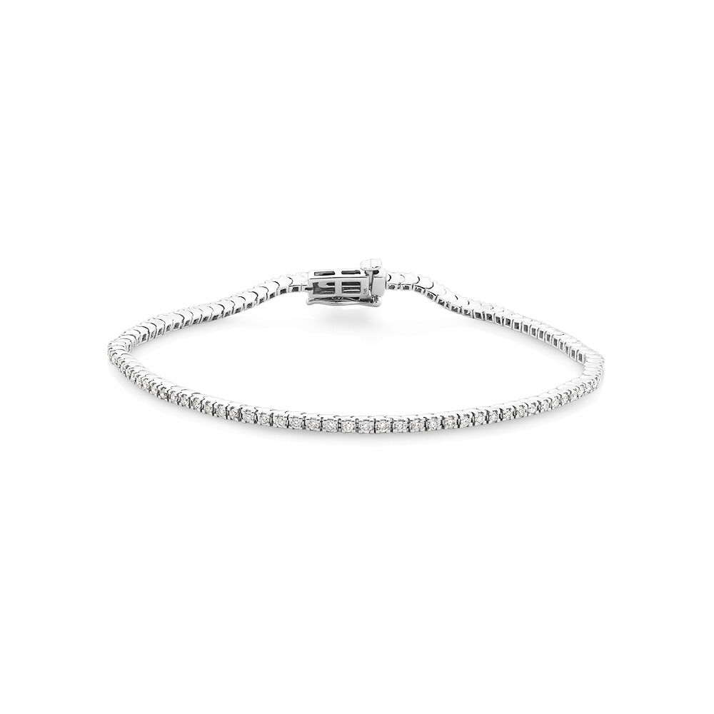 Tennis Bracelet with 1 Carat TW of Diamonds in 10ct White Gold