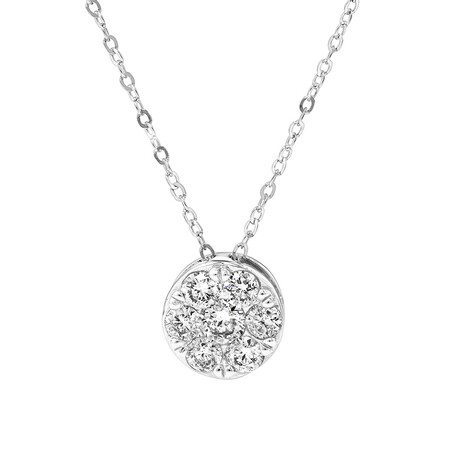 Pendant with 0.25 Carat TW Of Diamonds in 10kt White Gold