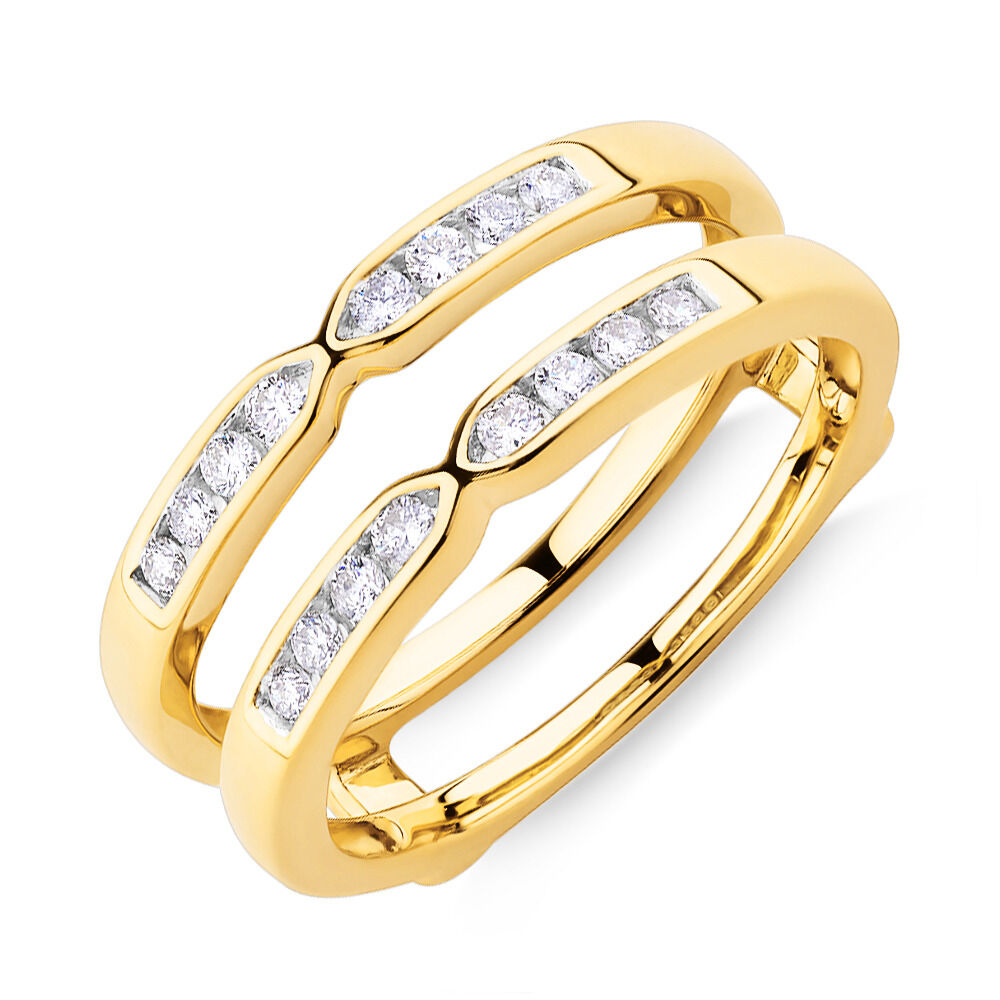 Enhancer Ring with 1 4 Carat TW of Diamonds in 10kt Yellow Gold