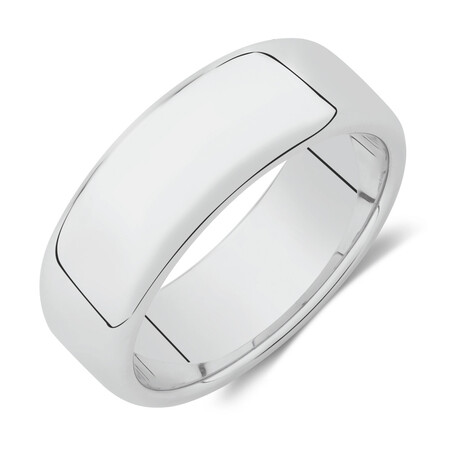 8mm Round Edge Ring in Sterling Silver 8mm Round Edge Ring in Sterling Silver
