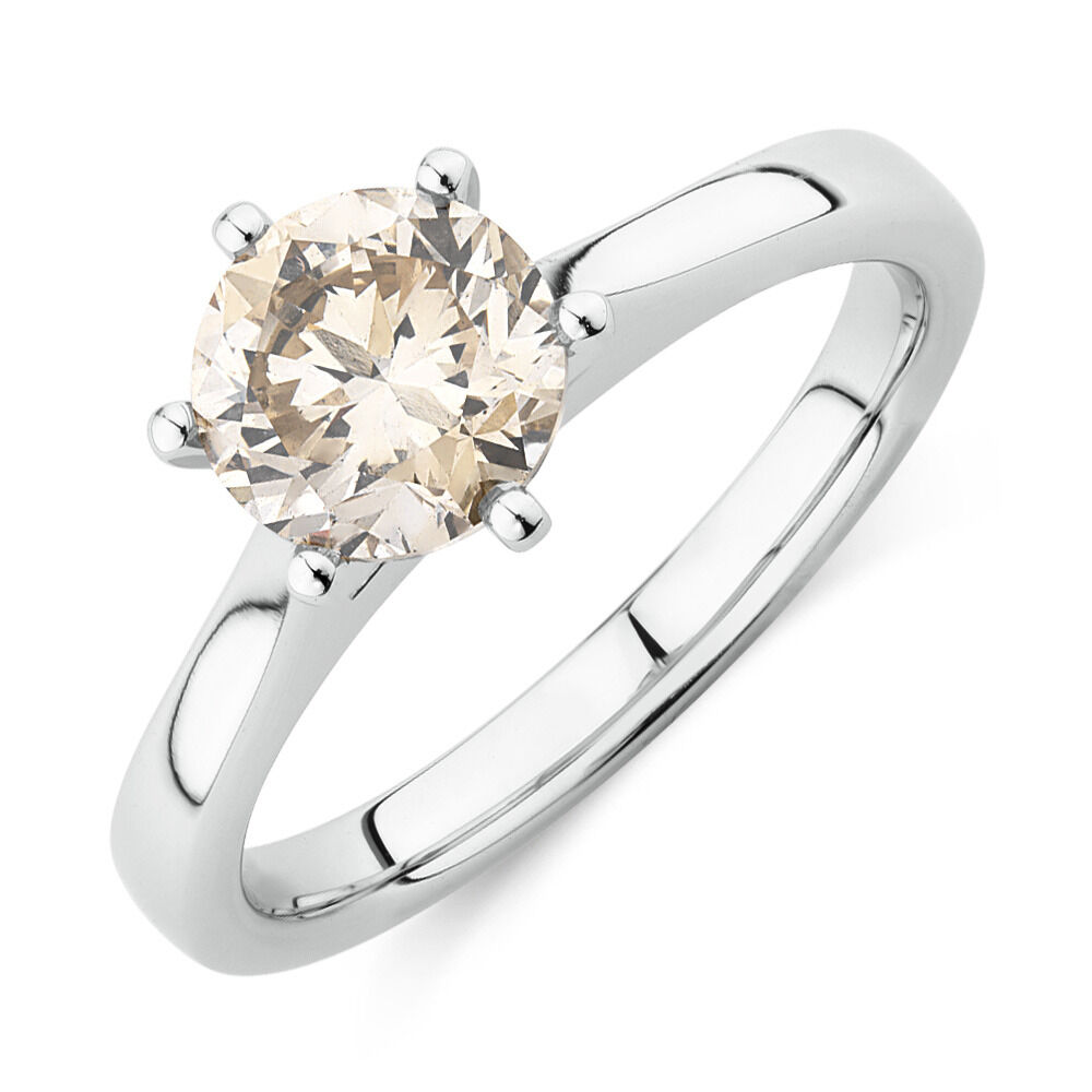 Solitaire Engagement Ring with 1.50 TW Diamond in 14ct White Gold