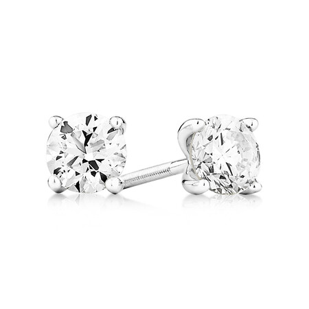 Stud Earrings with 1 Carat TW of Diamonds in 14kt White Gold Stud Earrings with 1 Carat TW of Diamonds in 14kt White Gold