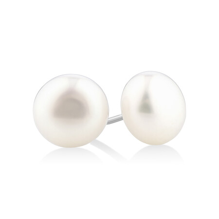 Stud Earrings with Freshwater Pearls in Sterling Silver Stud Earrings with Freshwater Pearls in Sterling Silver