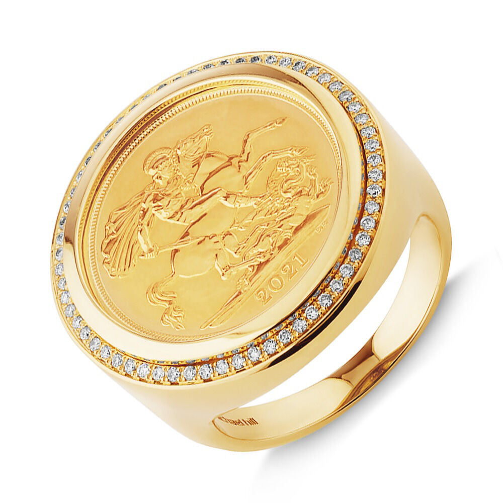Diamond sale sovereign ring