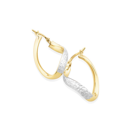 Hoop Earrings in 10kt Yellow & White Gold Hoop Earrings in 10kt Yellow & White Gold