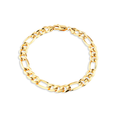 23cm (9") Figaro Bracelet in 10kt Yellow Gold