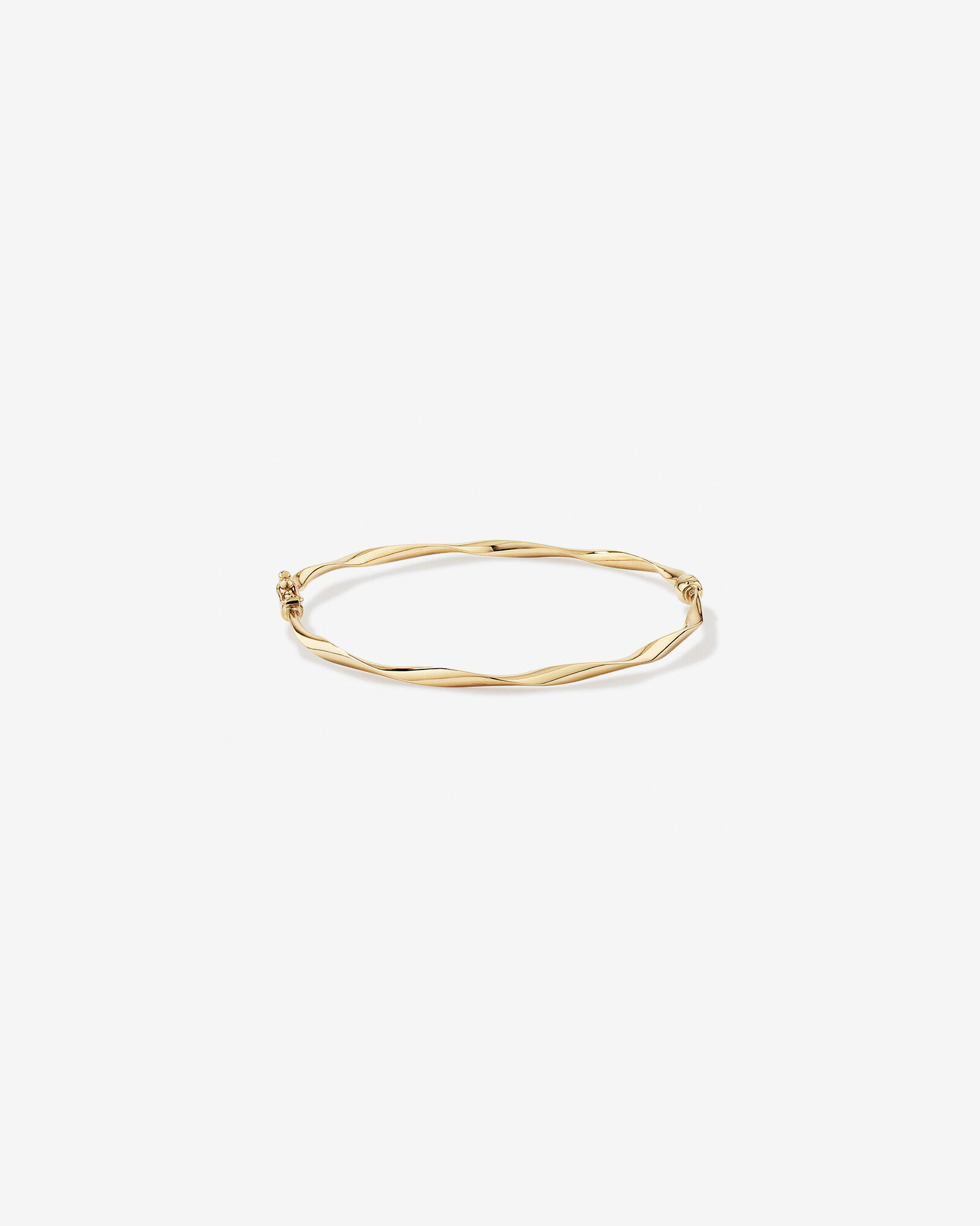 60mm Hollow Twist Bangle In 10kt Yellow Gold