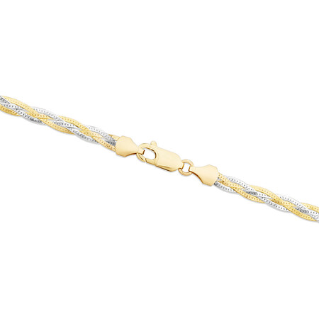 45cm (18") Fancy Chain in 10kt Yellow & White Gold 45cm (18") Fancy Chain in 10kt Yellow & White Gold