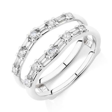 Enhancer Ring with 0.45 Carat TW of Diamonds in 10ct White Gold