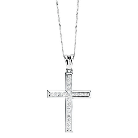 Pendant with 1/2 Carat TW of Diamonds in 10ct White Gold Pendant with 1/2 Carat TW of Diamonds in 10ct White Gold