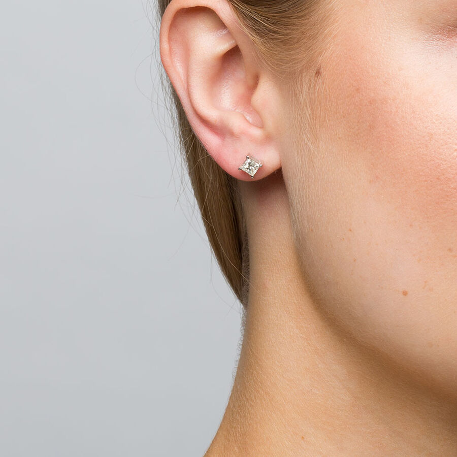 Stud Earrings With 1 Carat Tw Of Diamonds In 18ct White Gold