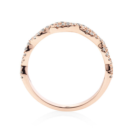 Evermore Twist Wedding Band with 0.20 Carat TW of Diamonds in 10ct Rose Gold Evermore Twist Wedding Band with 0.20 Carat TW of Diamonds in 10ct Rose Gold