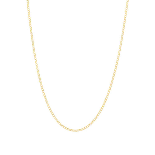 60cm (24") Hollow Curb Chain in 10kt Yellow Gold